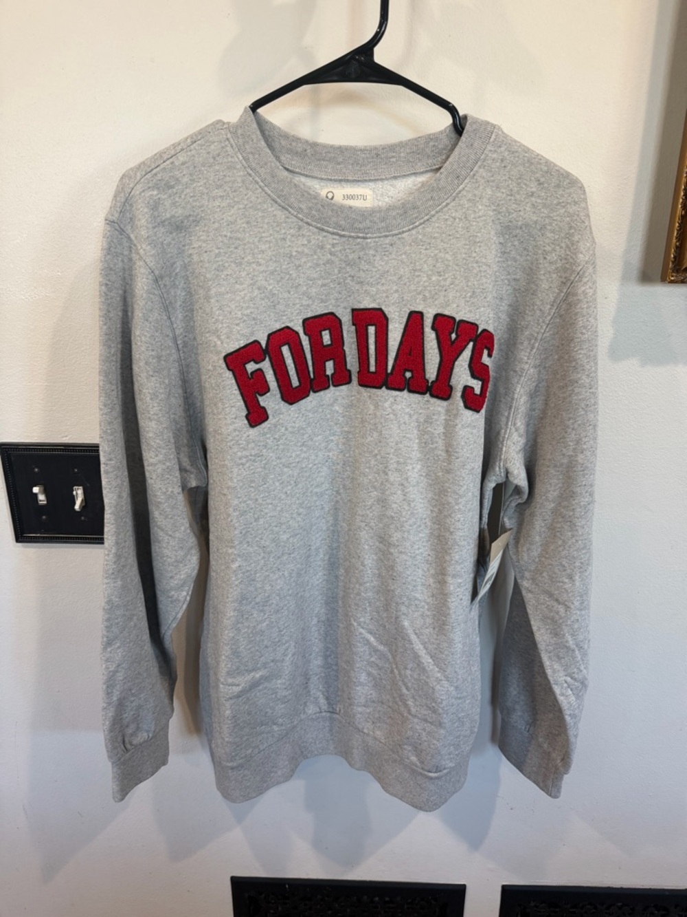 MATE the Label Gray Crewneck with Red FORDAYS Applique